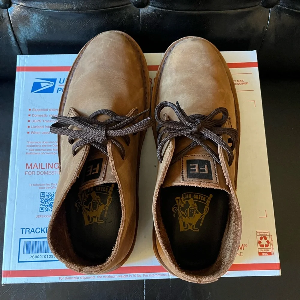 Men's Tan Leather Chukka Boots - Classic Casual Lace-Up